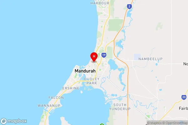 Mandurah North,Western Australia Area Map