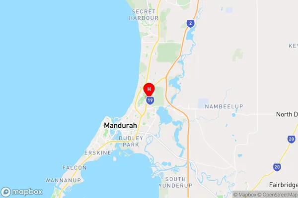 Meadow Springs,Western Australia Area Map