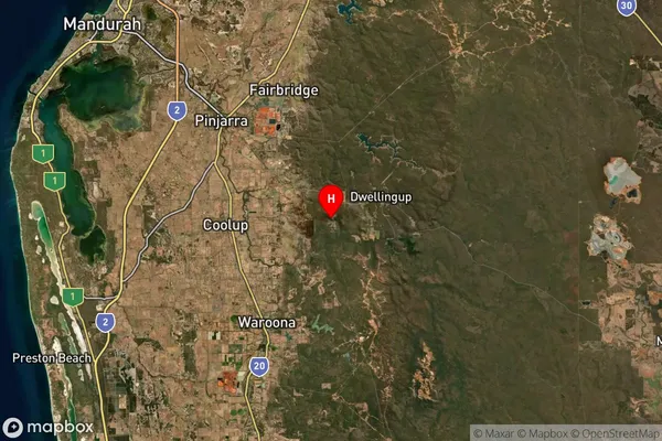 Teesdale,Western Australia Satellite Map