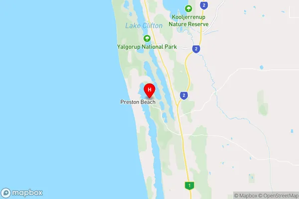 Preston Beach,Western Australia Area Map