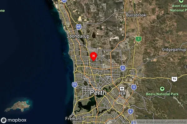 Girrawheen,Western Australia Satellite Map