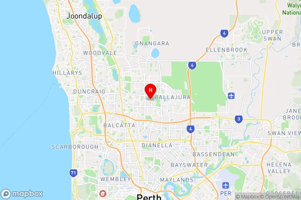 Koondoola,Western Australia Area Map