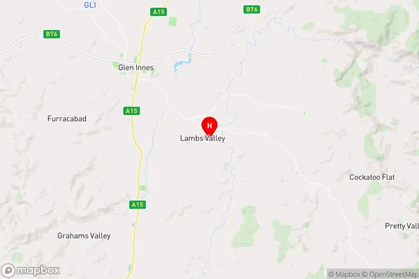 Lambs Valley,New South Wales Area Map