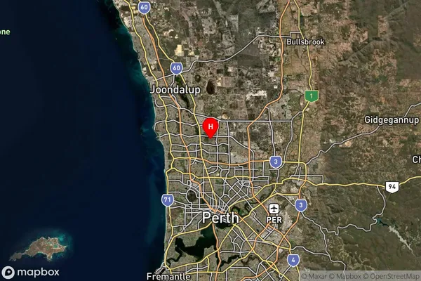 Marangaroo,Western Australia Satellite Map