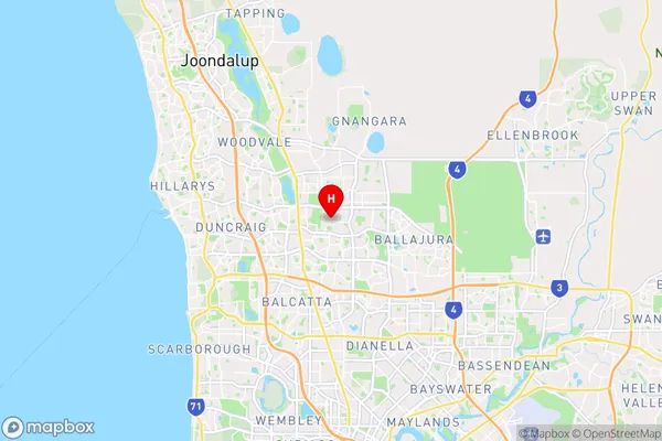 Marangaroo,Western Australia Area Map