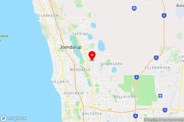 Hocking,Western Australia Area Map