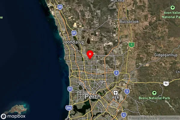 Kingsway,Western Australia Satellite Map