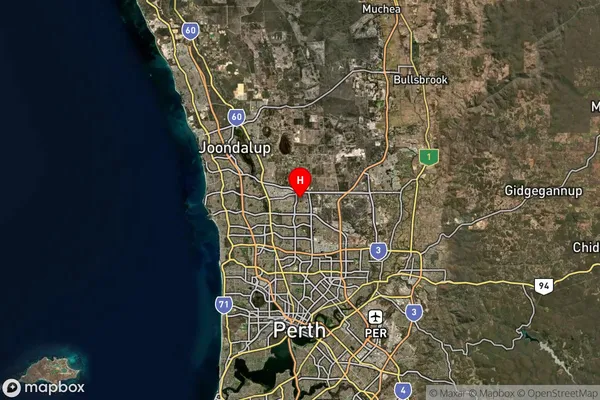 Landsdale,Western Australia Satellite Map