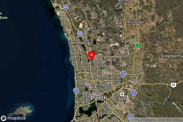 Madeley,Western Australia Satellite Map