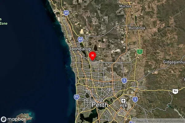 Wangara,Western Australia Satellite Map