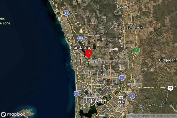 Wangara Dc,Western Australia Satellite Map