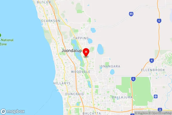 Wanneroo,Western Australia Area Map