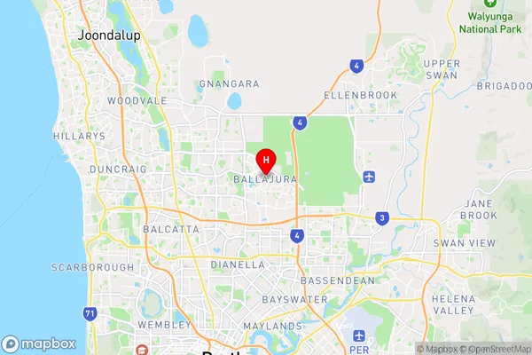 Ballajura,Western Australia Area Map