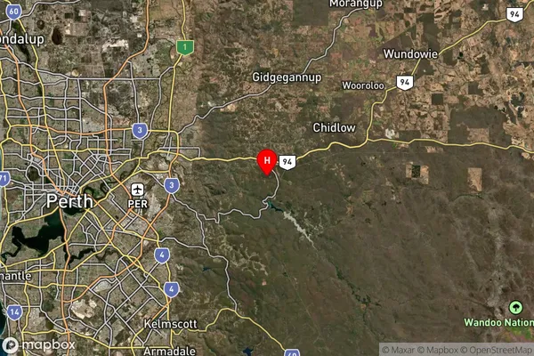 Mundaring,Western Australia Satellite Map