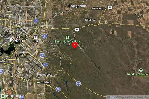 Reservoir,Western Australia Satellite Map