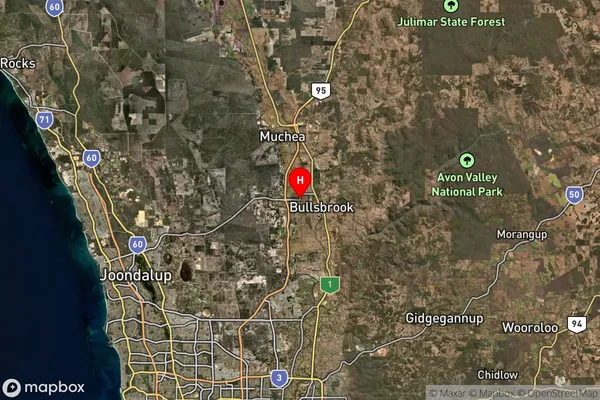 Bullsbrook,Western Australia Satellite Map