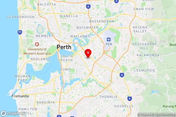 Carlisle South,Western Australia Area Map