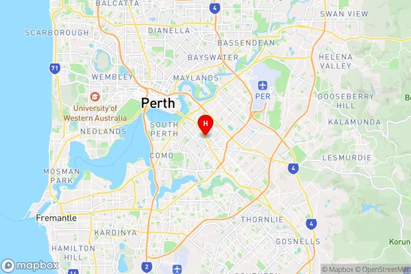 East Victoria Park,Western Australia Area Map