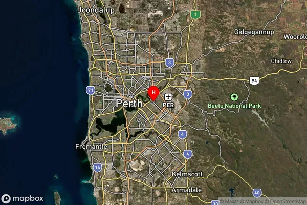 Belmont,Western Australia Satellite Map