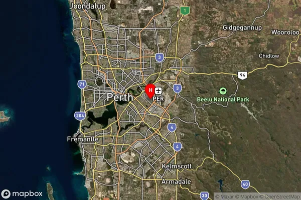 Cloverdale,Western Australia Satellite Map