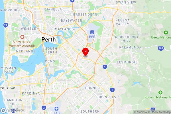 Welshpool,Western Australia Area Map