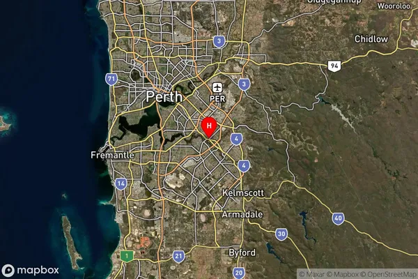 Beckenham,Western Australia Satellite Map