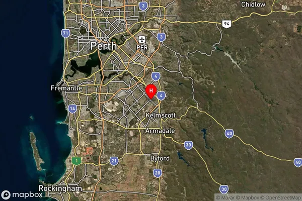 Gosnells,Western Australia Satellite Map