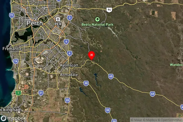 Karragullen,Western Australia Satellite Map