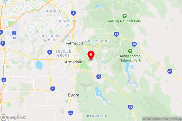 Bedfordale,Western Australia Area Map