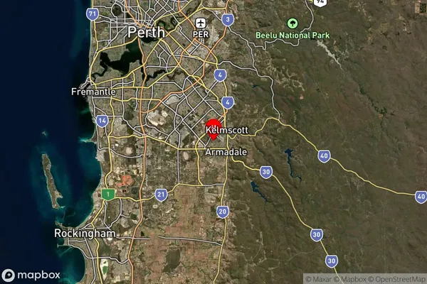 Seville Grove,Western Australia Satellite Map