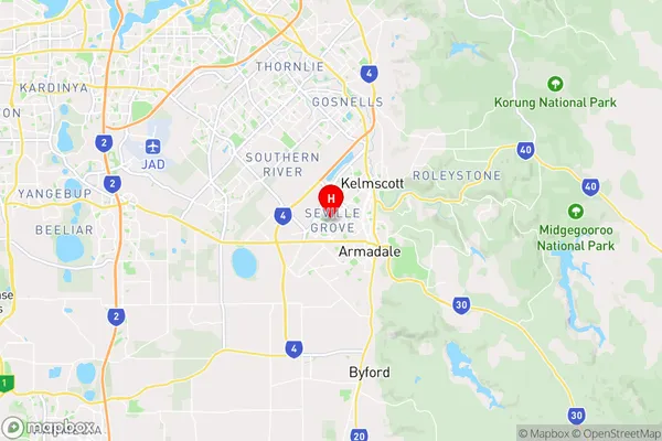 Seville Grove,Western Australia Area Map