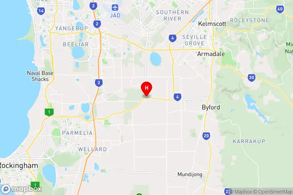 Oakford,Western Australia Area Map