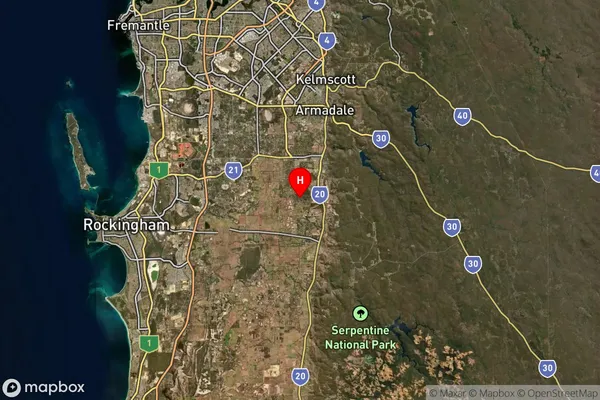 Cardup,Western Australia Satellite Map