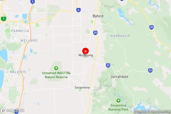 Mundijong,Western Australia Area Map