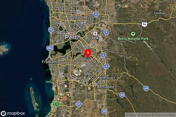 Lynwood,Western Australia Satellite Map