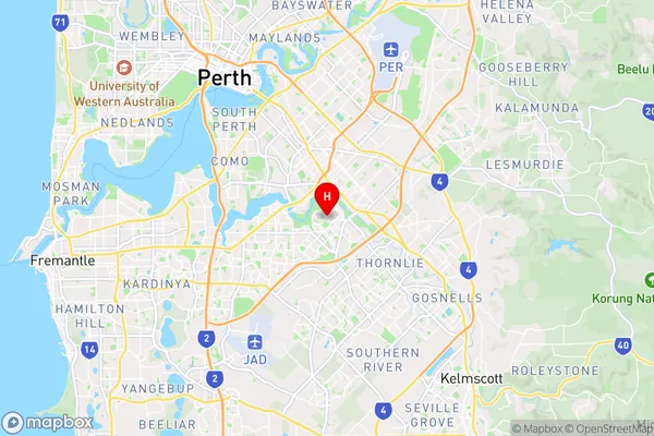 Ferndale,Western Australia Area Map