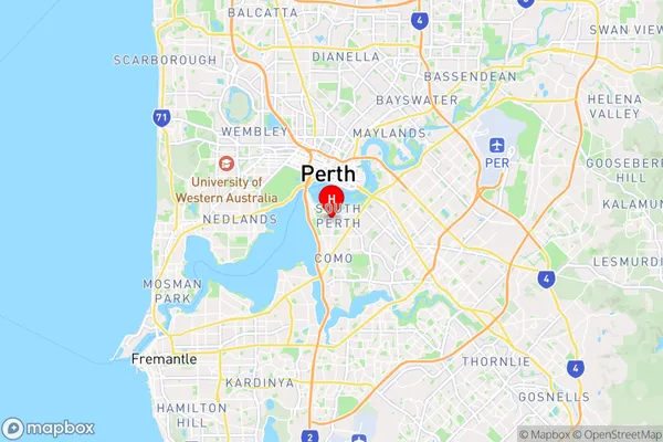 South Perth Angelo St,Western Australia Area Map