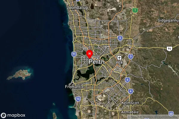 Subiaco East,Western Australia Satellite Map