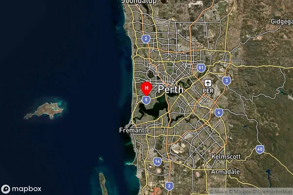 Nedlands Dc,Western Australia Satellite Map