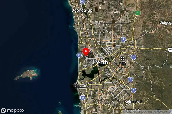 Floreat,Western Australia Satellite Map