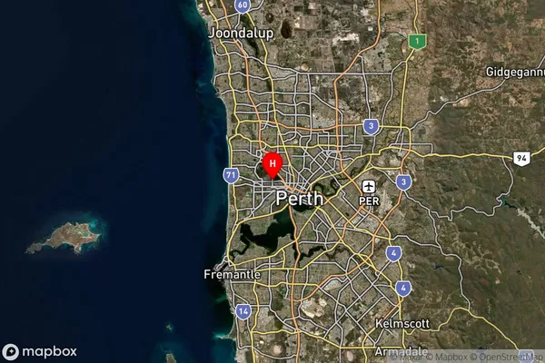 Wembley,Western Australia Satellite Map