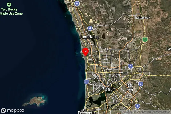 Sorrento,Western Australia Satellite Map