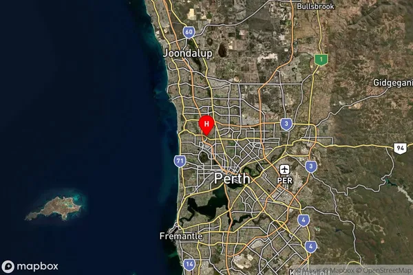 Stirling,Western Australia Satellite Map