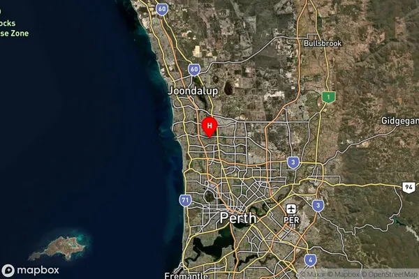 Greenwood,Western Australia Satellite Map