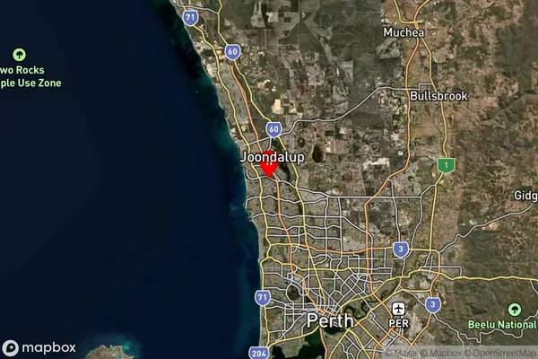 Beldon,Western Australia Satellite Map
