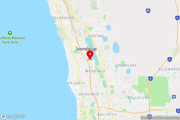 Edgewater,Western Australia Area Map