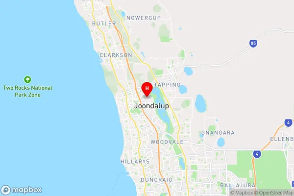 Joondalup,Western Australia Area Map