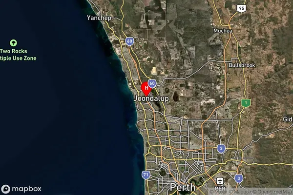 Joondalup Dc,Western Australia Satellite Map