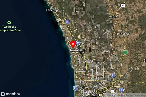 Currambine,Western Australia Satellite Map