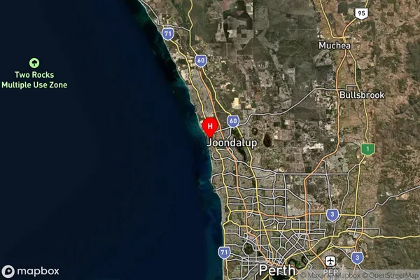 Iluka,Western Australia Satellite Map